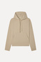 Women's Beige Loose Fit Hooded Sweatshirt