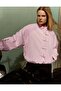 Nolva Comfortable Fit Ornate Buttoned (Chinese Buttoned) Nylon Women's Jacket & Women's Coat & Trench Coat - Pink - 5