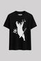 Women's Cat Printed Cotton T-Shirt Oversize Y2K Vintage Graphic Crew Neck - 2