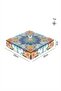 Tile Patterned Plexiglass Lid Wooden Candy Bowl, Square Turkish Delight Container, Chocolate Box, Treat Box - 5