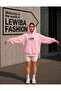 Lew Design Oversized Hooded 100% Cotton Premium Print Fabric Quality Women's Sweatshirt