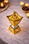 Plexi-Coated Wooden Incense Burner, Gold Mirrored Luxury Incense Holder, Decorative Solid Incense Burner, 22X11 cm