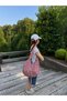 Jo Bag Large Volume 4-Pocket Red Pink Striped Ribbon Detailed Shoulder Bag - 3