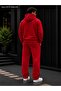 Men's Brooklyn New York Printed Black Oversize Hooded Tracksuit Set - 2