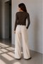 Women's Brown Crew Neck Long Sleeve Button Detailed Slim Soft Viscose Fabric Trend Cardigan Blouse - 7