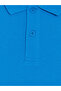 Turquoise Polo Collar Boys' Pique T-Shirt - 2