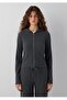 Textured Hooded Zip-Up Slim Fit Top Sweatshirt. - 2
