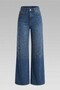 Women's High Waist Palazzo Stretchy Denim Pants