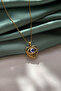 Heart-Shaped Evil Eye Bead Figured Necklace