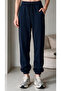 Women's Navy Blue Winter Comfortable Fit Sweatpants with Elastic Waist and Cuffs - 8