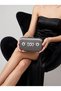 Anthracite Gray Platinum Striped Satin Silver Detailed Crystal Stone Chain Strap Women's Evening Dress Bag Wedding Engagement Graduation
