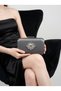 Anthracite Gray Platinum Striped Satin Silver Detailed Crystal Stone Chain Strap Women's Evening Dress Bag Wedding Engagement Graduation