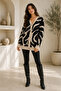Patterned Buttoned Cardigan - 5
