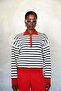 Red Striped Sweater with Front Zipper 2757 - 5