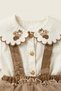 Baby Girl Embroidered Collared Bodysuit Shirt Tulle Salopet Birthday Set 6-24 Months - 3