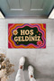 Welcome Written Retro Floral Door Mat 70X45 cm – Digital Printed Door Mat