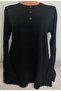 Er Clothing Combed Cotton Blouse Long Sleeve Crew Neck Black - 3