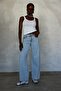 Light Blue Stoned Wide Leg Jean 26842 - 3