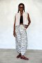 Beige Zebra Patterned Trousers 19005 - 3
