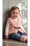 Lined Leather Belt Detailed Plush Vest, Flexible Cotton Bodysuit and Fuzzy Lycra Jeans, 3-Piece Baby Girl Set - 6