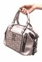 Women's Imported Silver Color Bag. Accessory Detailed Hand and Shoulder Bag. - 2