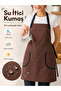 Kitchen Apron Water Repellent Stain Resistant Apron with 2 Pockets Adjustable Buckle Cook Chef Apron for Women Men - 4