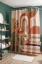 Abstract Desert Flowers and Rainbow Pattern Shower Curtain, Bathtub Curtain 175X200Cm - 4
