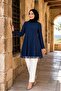 Tunic Undergarment Long Sleeve with Chiffon Detail on the Front - 2