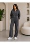 Women's Modal Top and Bottom Zippered Hooded Crop Set