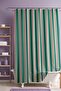 Burgundy Ecru and Green Striped Patterned Shower Curtain, Bathtub Curtain 175X200Cm - 2