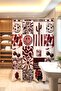 Party Icons Patterned Shower Curtain, Bathtub Curtain 175X200Cm - 3