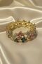 Colorful Elastic Flower Detailed Bracelet - 2