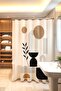 Abstract Sun and Striped Rainbow Pattern Shower Curtain, Bathtub Curtain 175X200Cm - 3