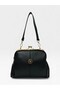 Women's Scholarship 4-Compartment Black Matte Leather Adjustable Cross Strap Soft Faux Leather Shoulder and Crossbody Bag