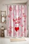 Pink Lobster Patterned Shower Curtain, Bathtub Curtain 175X200Cm