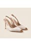 Anabel Satin Gold Heel and Accessory Detailed Shoes - 4