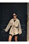 Oversized Buttoned Double-Breasted Trench Coat with Cape