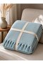 Sofa Cover / Bedspread Blue Plaid 100% Cotton 200X230 cm - 2