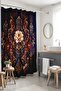 Artistic Floral Embroidery Pattern Shower Curtain, Bathtub Curtain 175X200Cm - 5