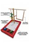 Wooden Bird Playground - Intelligence-Enhancing Bird Play Area Stand with Swing and Beads (20X30X28 cm) - 2