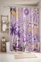 Purple Lavender and Lemon Motorcycle Patterned Shower Curtain, Bathtub Curtain 175X200Cm - 2