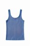 Blue Hollow Out Collar Athlete Shirt - 2