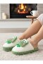 Women's Silent Sole Plush House Slippers with Frog Figure - 5