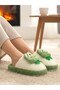 Women's Silent Sole Plush House Slippers with Frog Figure - 3