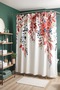 Red Dangling Flowers Patterned Shower Curtain, Bathtub Curtain 175X200Cm - 4
