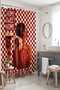 Home Sweet Home and Women Patterned Shower Curtain, Bathtub Curtain 175X200Cm - 5