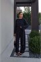 Füme Flowing Waist Wrap Blouse and Pants Set - 3