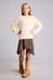 Checkered Elastic Waist Asymmetrical Mini Skirt for Girls I5550A826Wn - 2
