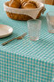 Turquoise Piti Checkered Ready-To-Use 100% Cotton Tablecloth Table Cloth Picnic Cloth Multi-Purpose 170X170 - 3