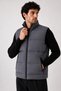 Men's Gray, Nova Fabric, Stand Collar, Water and Wind Resistant, Puffer Vest